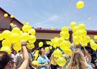 CCLP/DAVID J. HARDIN - A balloon release was the final event at the birthday party and celebration of life for Connor Hedge on Saturday at House Creek Elementary School.