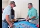 CCLP/BRITTANY FHLER - John Oster runs the roulette table at the Buyer’s Club Casino Night held Saturday night at the Copperas Cove Civic Center.