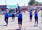 CCLP/LYNETTE SOWELL - The Royal Blue Twirlers of Copperas Cove High School performed during Waffle Cone’s sixth birthday celebration in Cove Terrace Shopping Center.