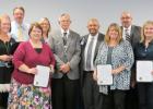 CCLP/DAVID J. HARDIN - CCISD principals were recognized Tuesday night during the board of trustees meeting. Pictured with them is Mayor of Copperas Cove Frank Seffrood who declared October 2016 to be Principal Appreciation Month.
