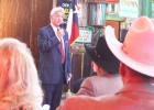 CCLP/LYNETTE SOWELL - Congressman Roger Williams addresses county Republicans at the annual Lincoln Reagan Dinner held by the Coryell County Republican party on Saturday evening.