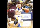 CCLP/TJ MAXWELL - Copperas Cove sophomore Madison Griffon looks for a seam in the Killeen defense during the Lady Dawgs’ 49-38 loss in the season finale Tuesday at Bulldawg gymnasium.