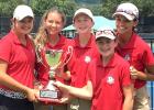 COURTESY PHOTO - Copperas Cove Junior High student Elle Fox, center, poses with her Texas/Mexico Cup teammates after the successfully defended the cup for the third time in as many attempts. Fox is currently competing in the USGA Women’s Amateur Qualifier in Carefree, Arizona.