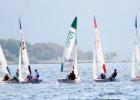 Sailboats manned by high school students dot the water on Lake Travis in the Austin Yacht Club High School Fall Classic Regatta. The AYC hopes to host a second regatta in the spring.