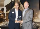 Copperas Cove High School senior counselor John Avritt receives the Very Important Counselor Award from TAMU Vice President of Academic Affairs, Scott McDonald. Avritt was one of a select few recognized statewide for his efforts to set students on the path to college.  – COURTESY PHOTO