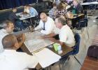 Administrators from Copperas Cove Independent School District work through a tabletop exercise with emergency responders during an active shooter scenario.