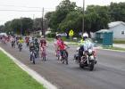 After an assembly on bicycle safety, Hettie Halstead student got the opportunity to ride their bikes around the block with police escort.
