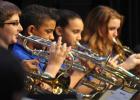 Members of the Copperas Cove Junior High School band perform during their show on Monday.