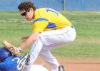 Copperas Cove second baseman Kyle Winstead tags out a runner during the opening game of the annual Bulldawgs baseball tournament. The Dawgs dropped their first contest 15-9 and will open bracket play tomorrow.