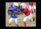 Eagles running back Mateo Sobers eludes the tackle of 49ers defender Malik Davis during their semifinal matchup on Saturday. The Eagles defeated the 49ers 12-0 to earn a spot in Thursday’s Championship game against the Longhorns.